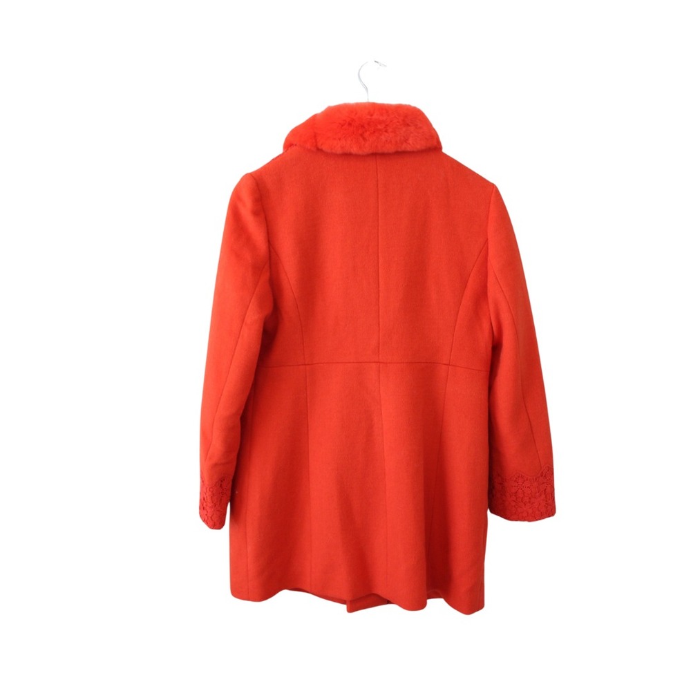 NWT Calvin Tracy Red/Orange Dress Coat removable collar Size Large - Picture 2 of 7